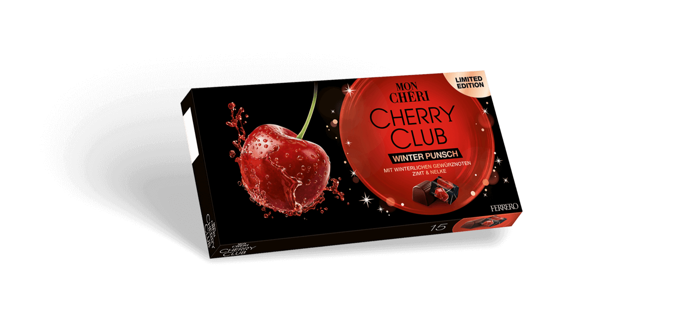 Packung Mon Cheri Cherry Club Winterpunsch